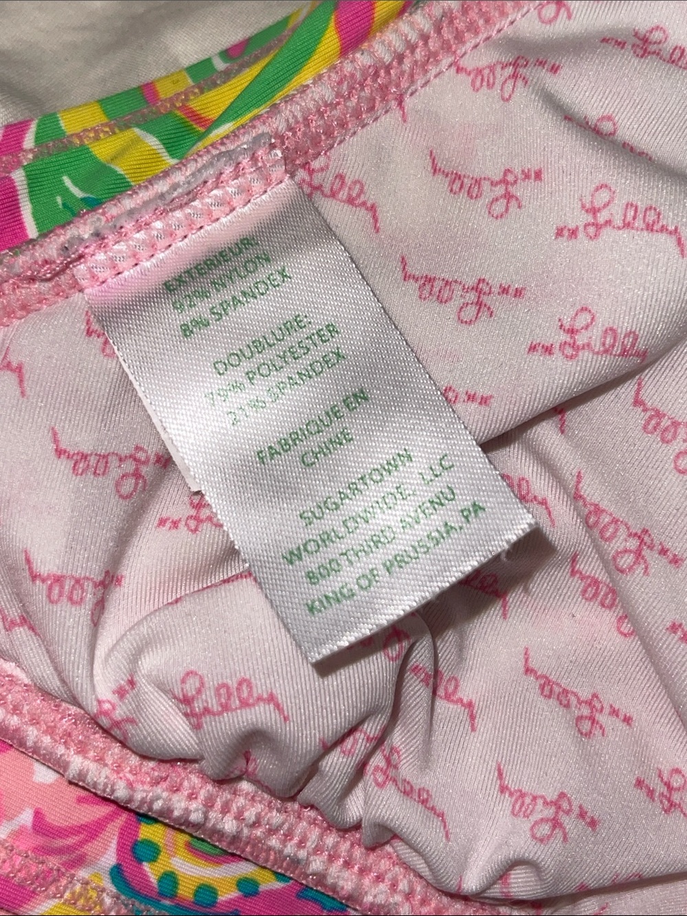 Lilly Pulitzer “All Nighter” Pink Multicolor Swirl Halter Bikini - Picture 4 of 6